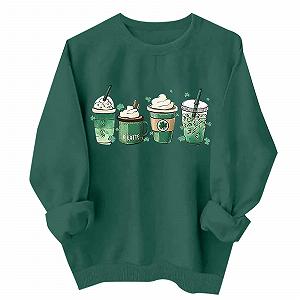 Женская Толстовка Ирландский Зеленый с Сердцем - Фото 1