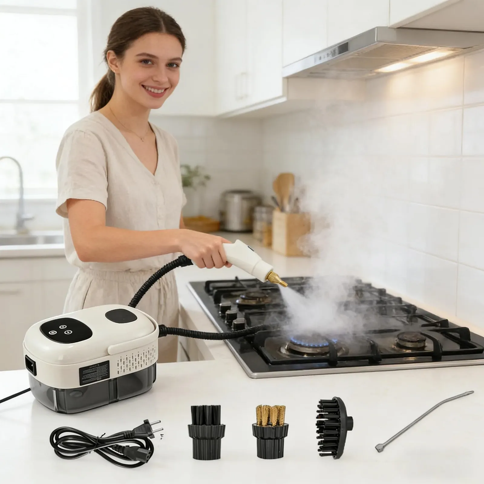 Пароочисник WYFCR ручний ABS Білий, фото №8 Пароочисник WYFCR ручний ABS Білий, фото №8