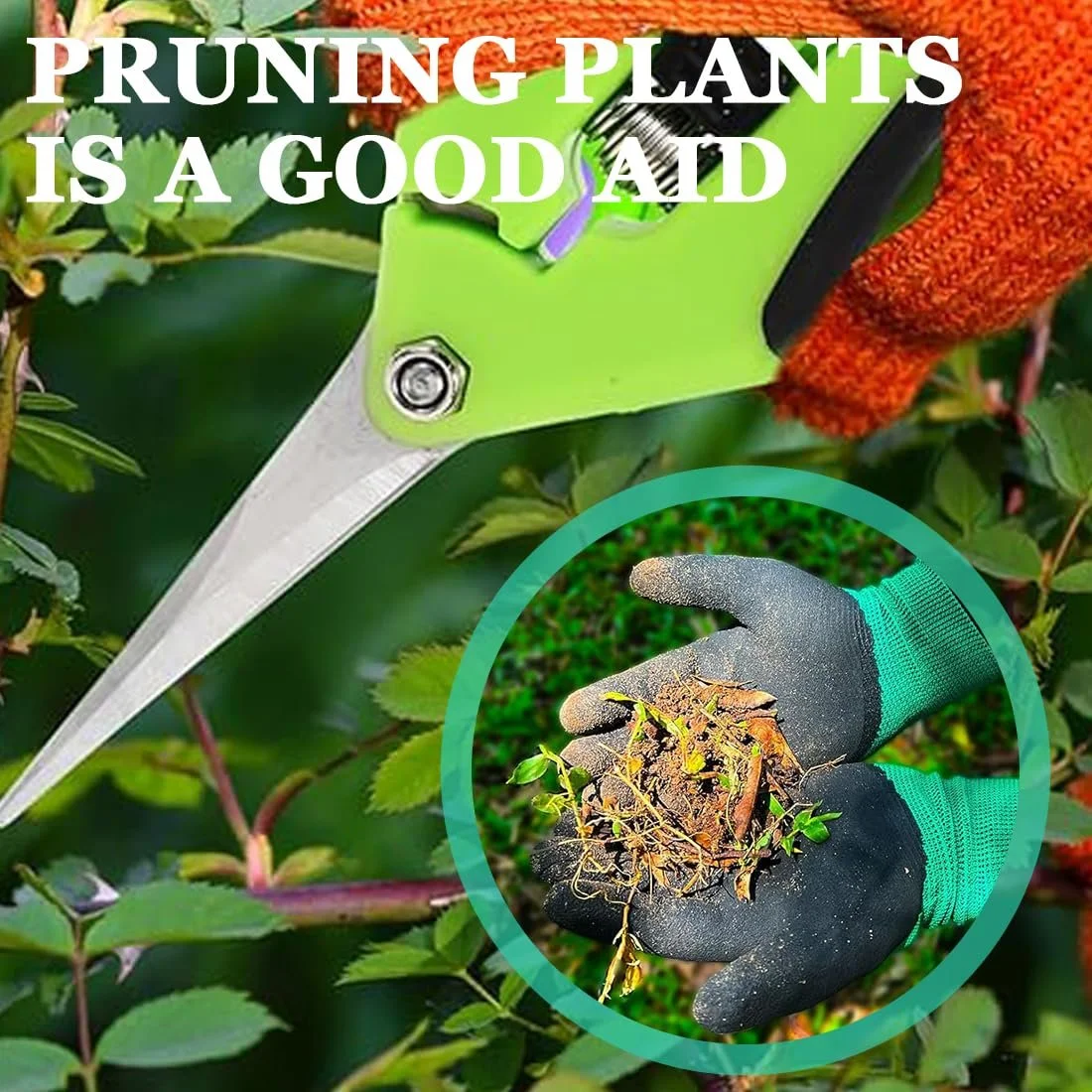 Садові ножиці Набір з рукавичками, фото №4