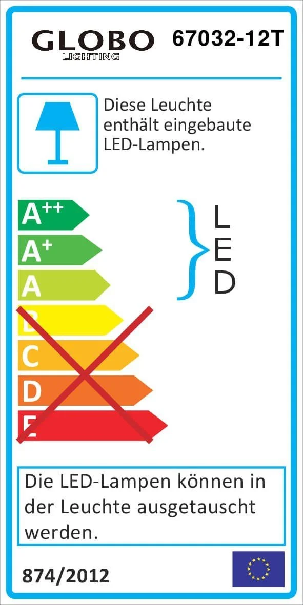 Настольная лампа Globo Marilyn 67032-12T 12 Вт LED 4000K, фото №3
