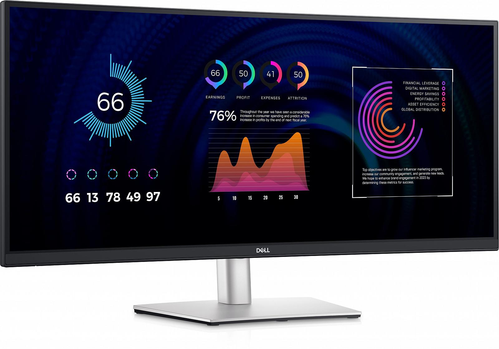 Монитор 34" Dell P3424WE 2K IPS 60 Гц, фото №2