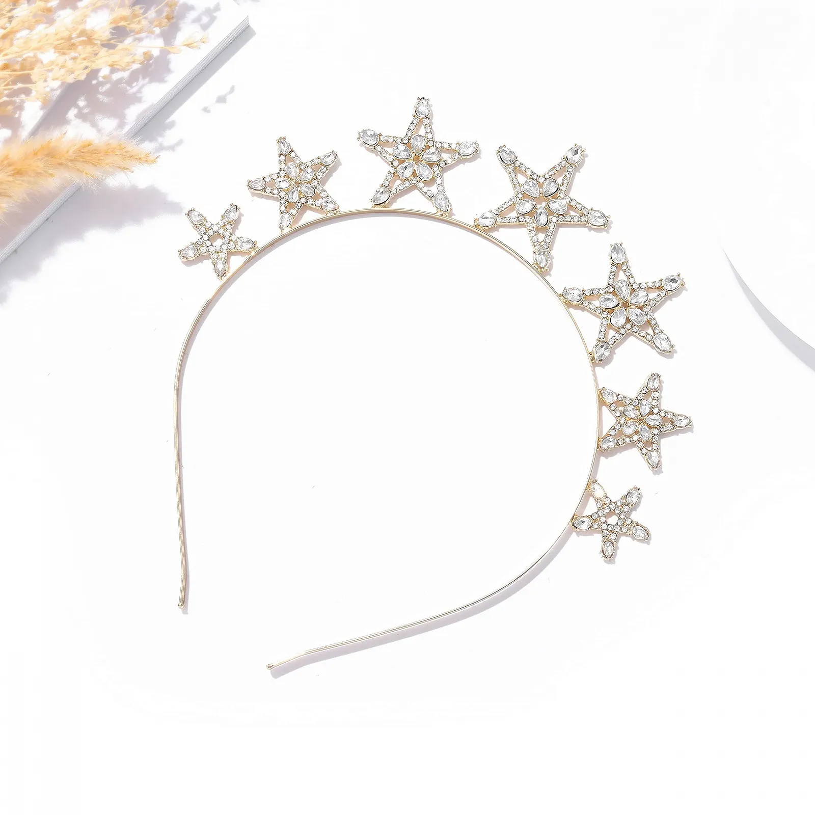 Обруч для волосся Yean Star, прикрашений стразами, кришталевий, фото №9