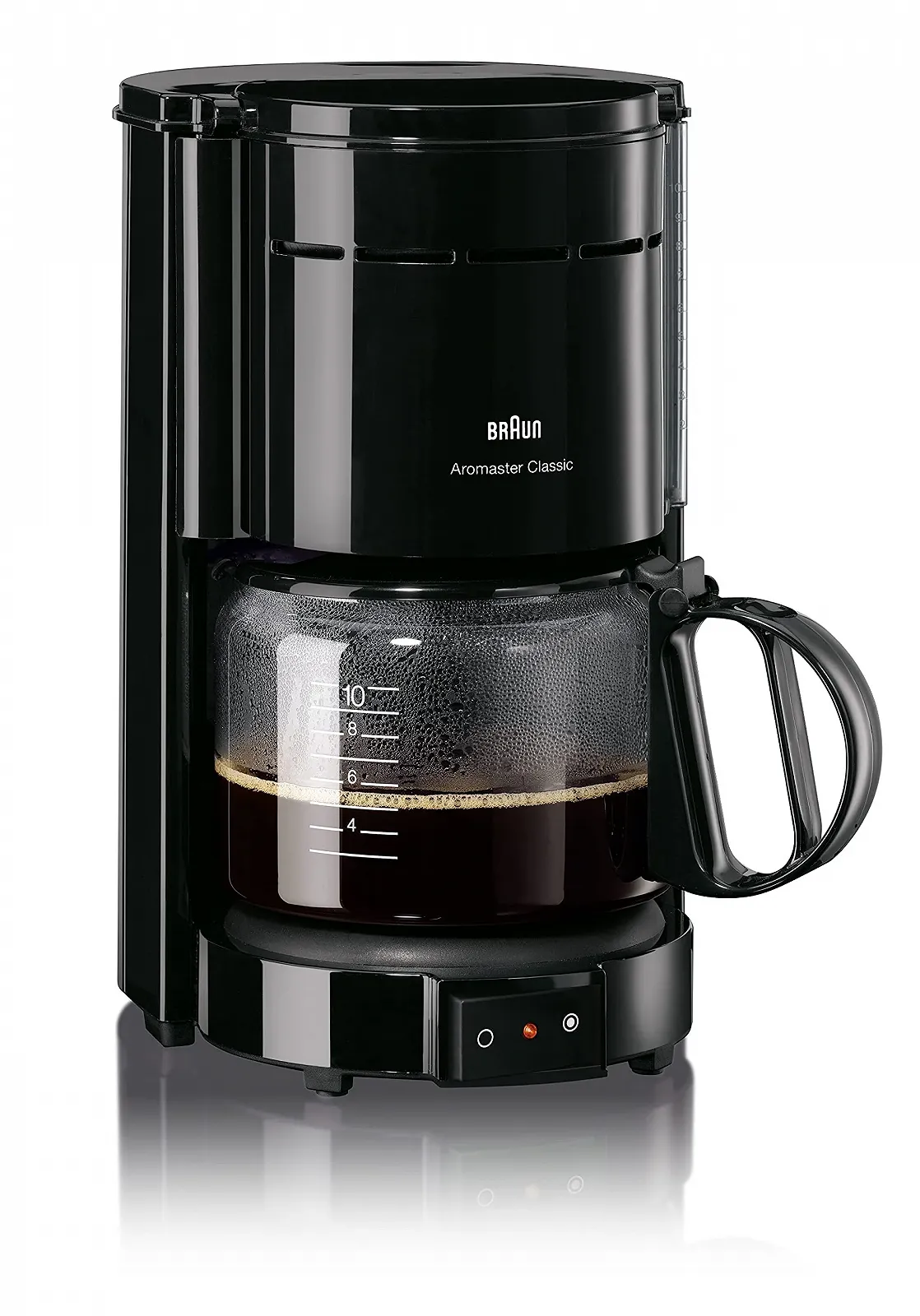 Кофеварка Braun KF 47 BK со стеклянным кувшином для классического фильтрованного кофе, ароматический кофе благодаря системе OptiBrew, система «капля-стоп», автоматическое отключение, черная, фото №1 Кофеварка Braun KF 47 BK со стеклянным кувшином для классического фильтрованного кофе, ароматический кофе благодаря системе OptiBrew, система «капля-стоп», автоматическое отключение, черная, фото №1