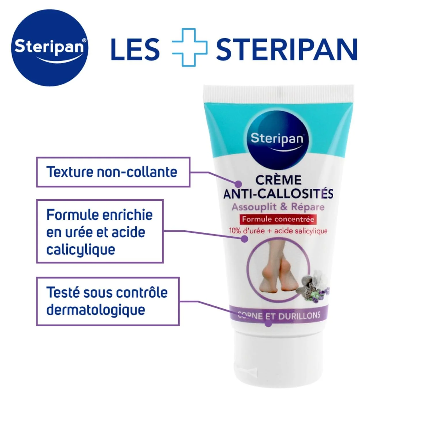 Крем от мозолей Steripan Callus Remover 10% Urea + Salicylic Acid 75ml, фото №3