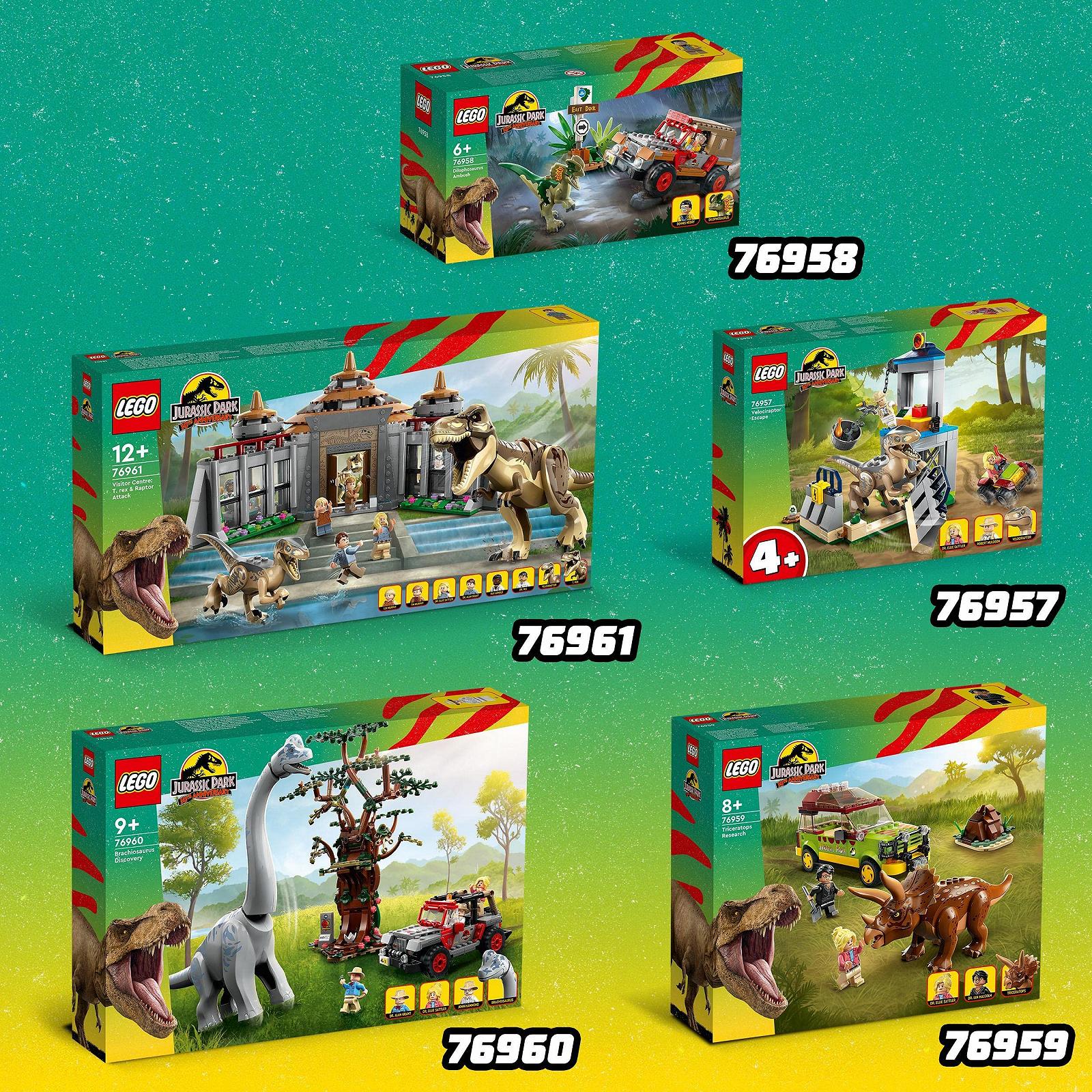 LEGO Jurassic Park 76959 дослідження трицератопса з фігуркою та автомобілем на честь 30-ї річниці, фото №5