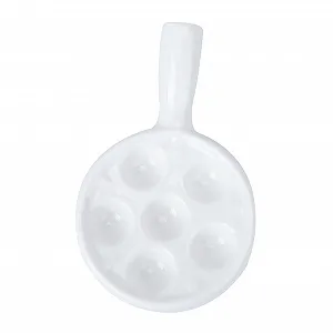 Форма для запікання равликів керамічна з заглибленнями біла - Фото 1