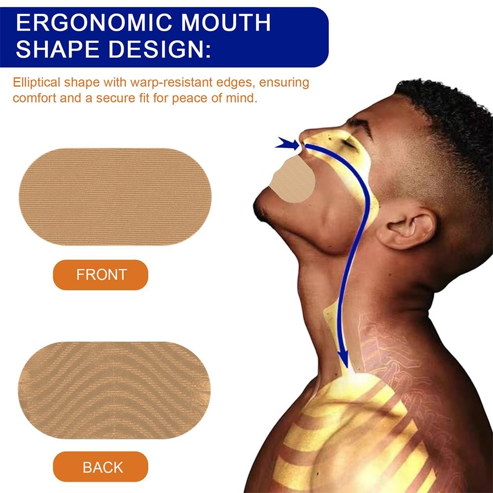 Смужки для рота від хропіння, 60 шт, колір шкіри, фото №8
