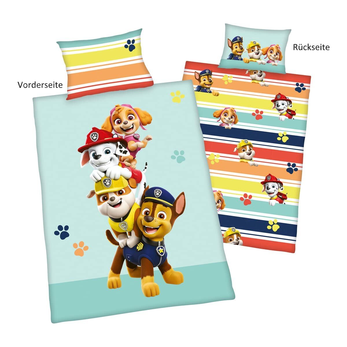 Комплект постільної білизни Herding Paw Patrol Наволочка 40 x 60 см Підодіяльник 100 x 135 см Різнобарвний, фото №2