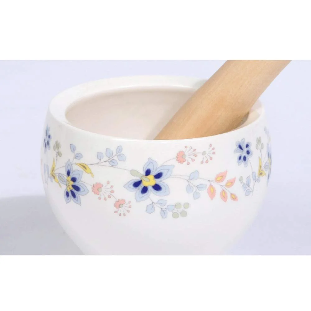 Ступка з кераміки з товкачиком Подрібнювач часнику, імбиру, спецій, фото №5