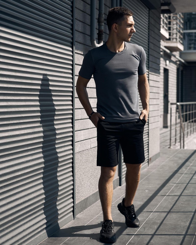 Футболка базовая темно-серая, фото №5