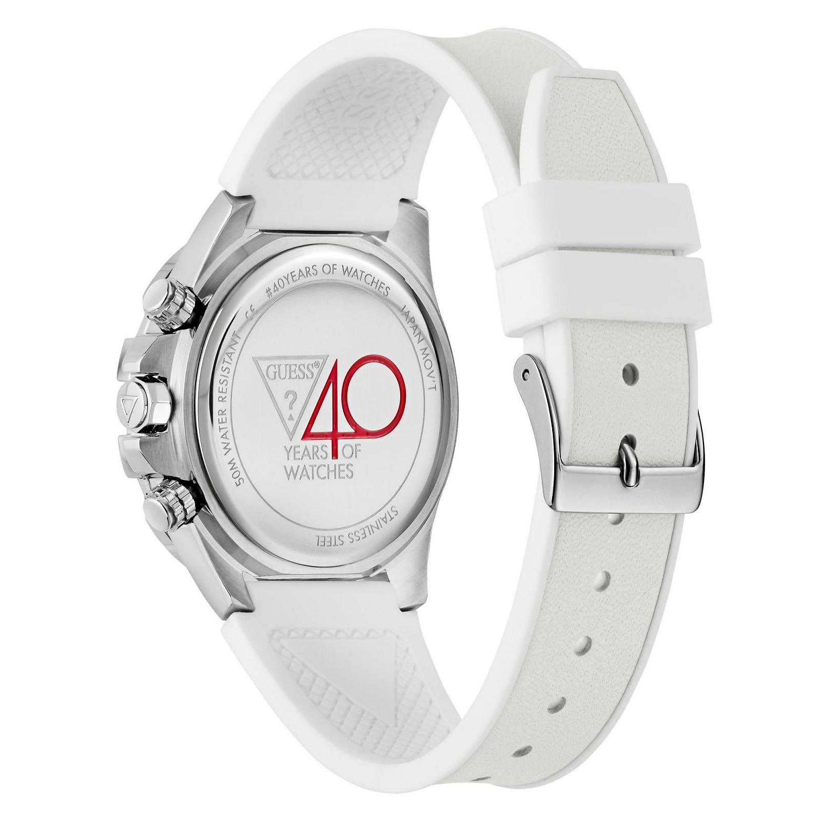 Часы GUESS Iconic 40TH GW0814L2 Женские Силиконовые, Белые, Ремешок, фото №4