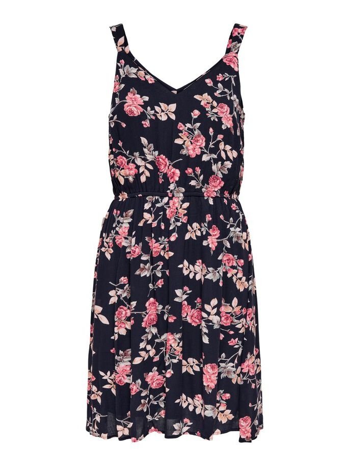 Сукня ONLKARMEN S/L SHORT DRESS AOP WVN NOOS 15157655 Night Sky-ROSE FLOWERS ONLY Темно-синій S, фото №3
