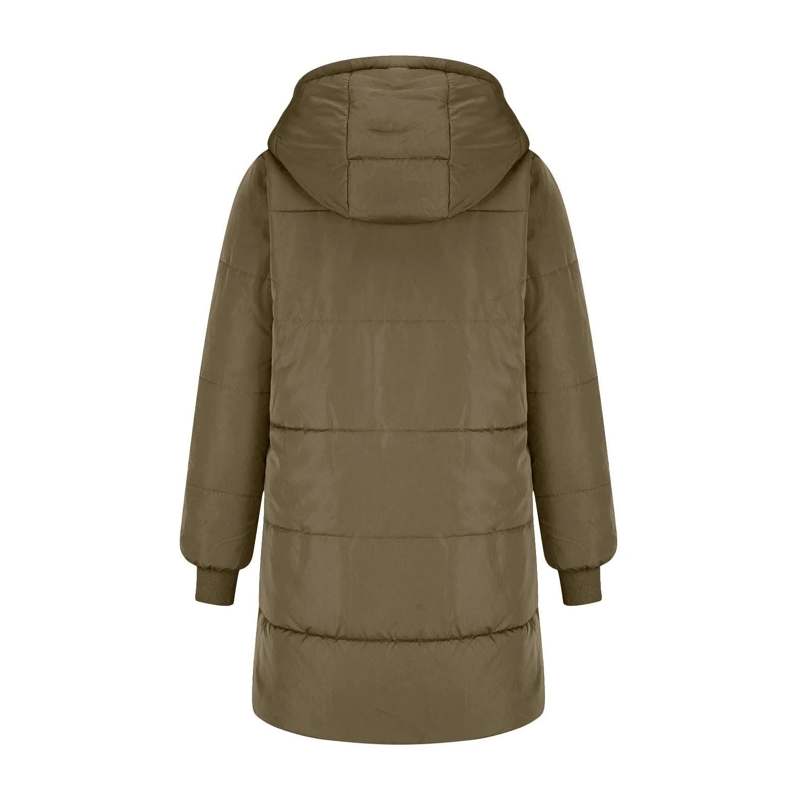 Жіноча стьобана куртка з капюшоном, однотонна, на блискавці, фото №4 Жіноча стьобана куртка з капюшоном, однотонна, на блискавці, фото №4