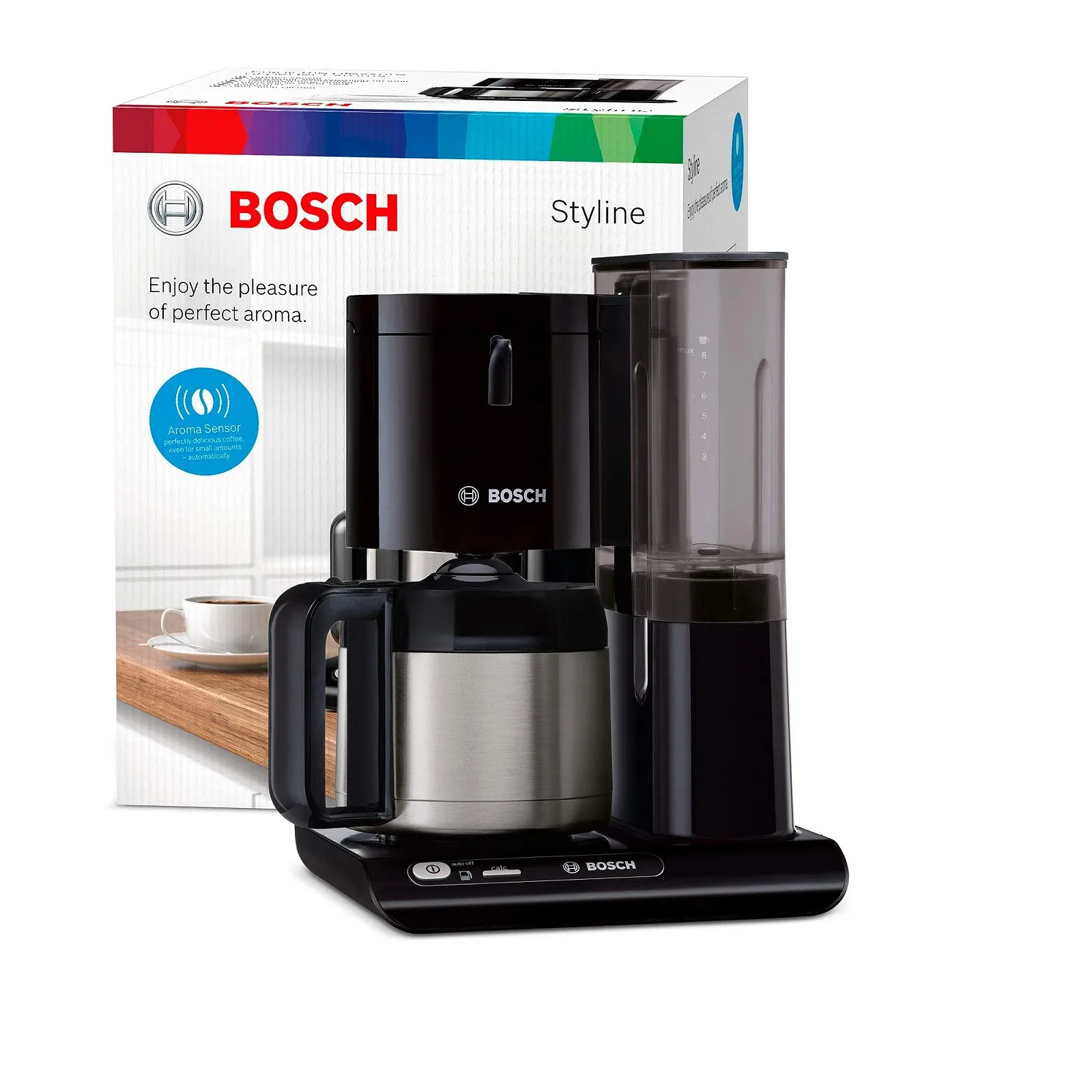 Капельная кофеварка Bosch Styline TKA8A053 1.1 л 1100 Вт Черный, фото №2