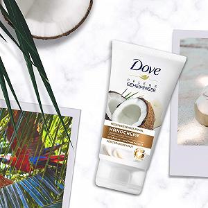 Крем для рук Dove Care Secrets Восстанавливающий ритуал с ароматом кокоса и миндаля 75 мл synthetic.ua - Фото 1