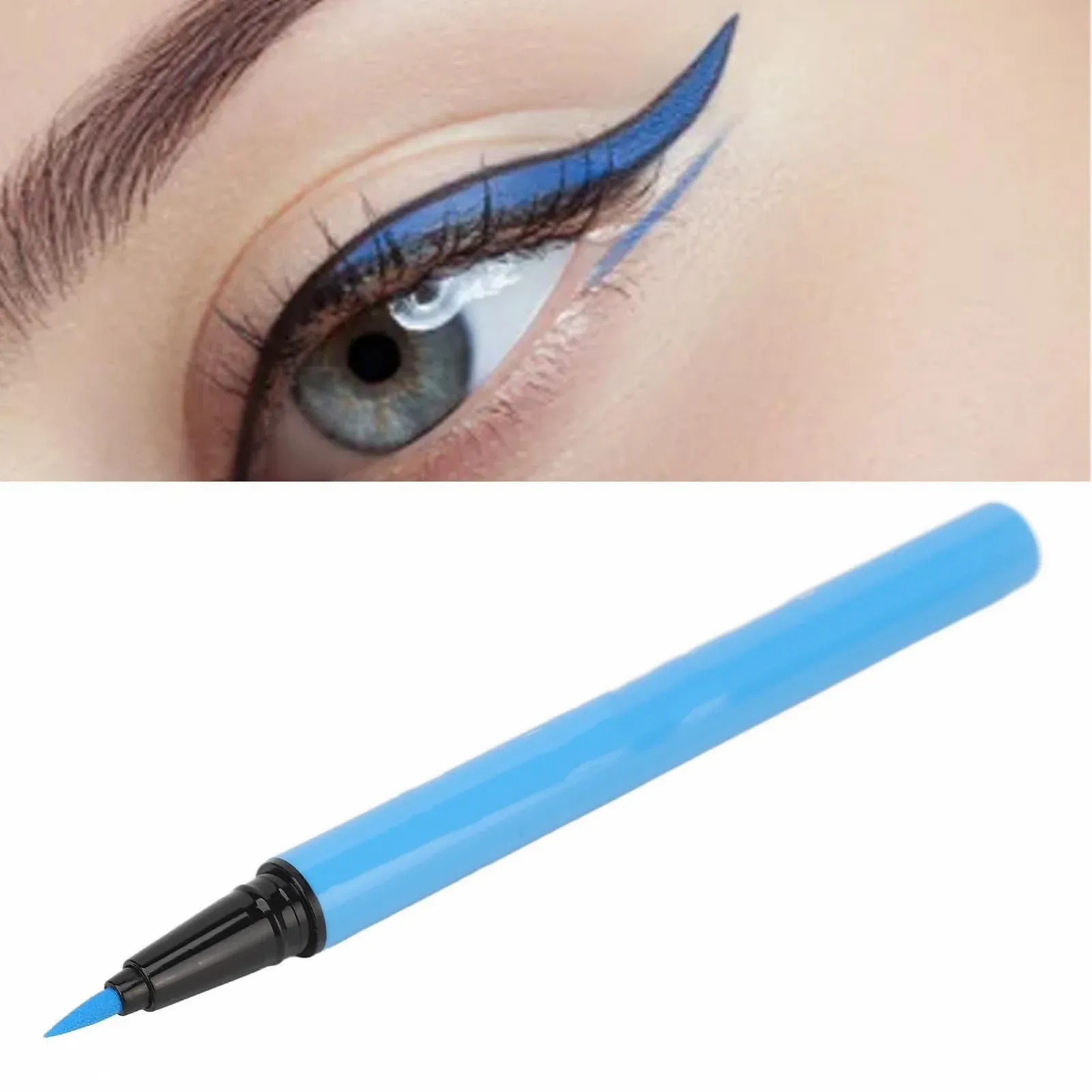 Подводка для глаз Fluorescent Матовая Поверхность Широкое Применение Водостойкая Синий 0,5 мл, фото №4 Подводка для глаз Fluorescent Матовая Поверхность Широкое Применение Водостойкая Синий 0,5 мл, фото №4