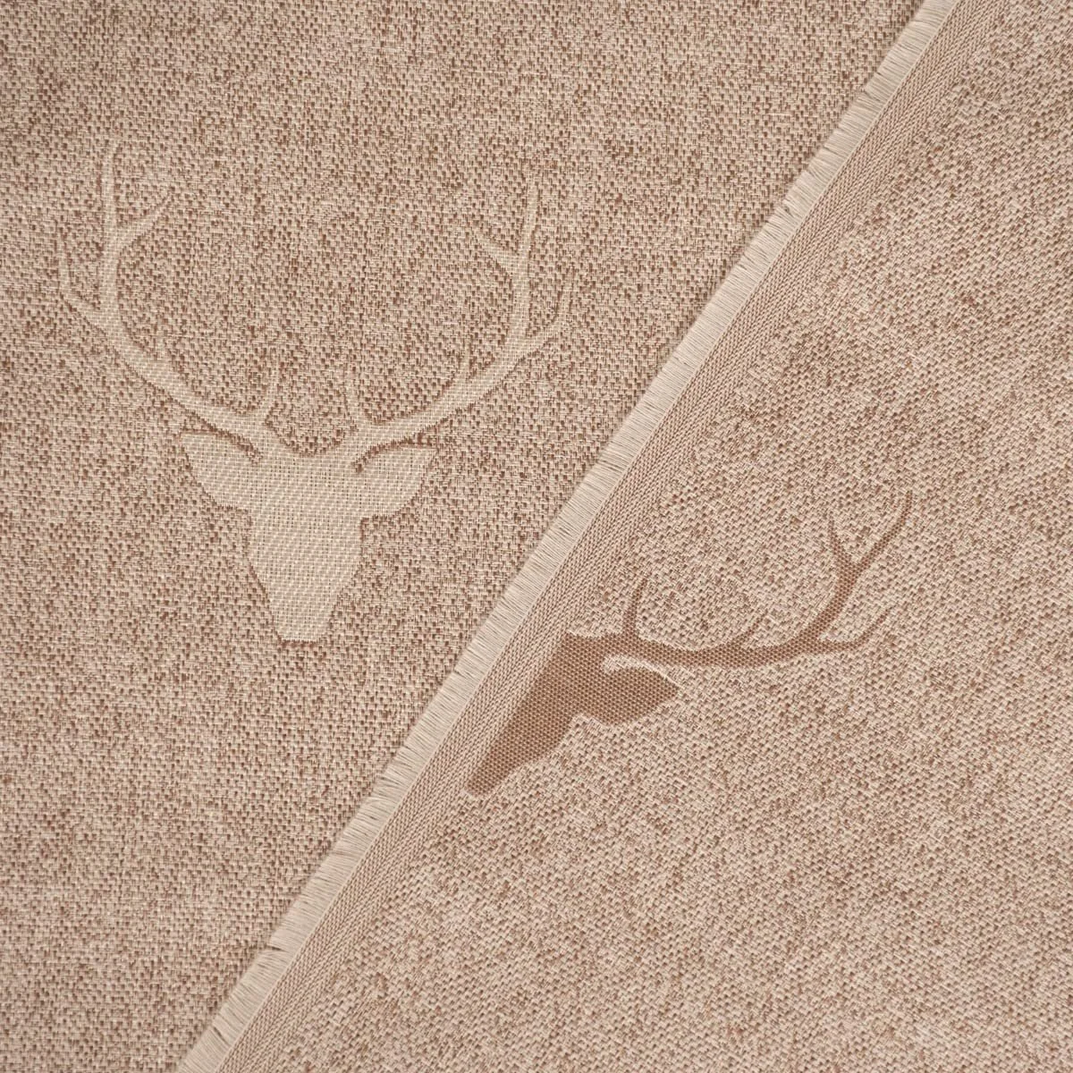 Ранер SCHÖNER LEBEN. Jacquard Stag Head Antlers Beige Light Beige 40 x 160 см, фото №7 Ранер SCHÖNER LEBEN. Jacquard Stag Head Antlers Beige Light Beige 40 x 160 см, фото №7