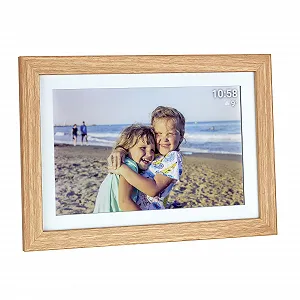 Цифровая фоторамка TFA Dostmann 37.1002 10 дюймов WLAN MDF Wooden Frame Brown - Фото 1