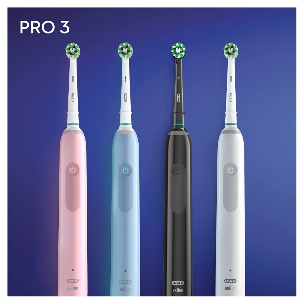 Зубна електрощітка Oral-B PRO 3 3000 CrossAction, 3 режими, візуальний контроль тиску 360°, біла, фото №5