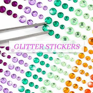 Стразы Самоклеящиеся блестящие стразы для лица с пинцетом для DIY макияжа лица, украшения для ногтей и праздничные аксессуары, 3 мм, 4 мм, 5 мм (900 штук в упаковке) synthetic.ua - Фото 1