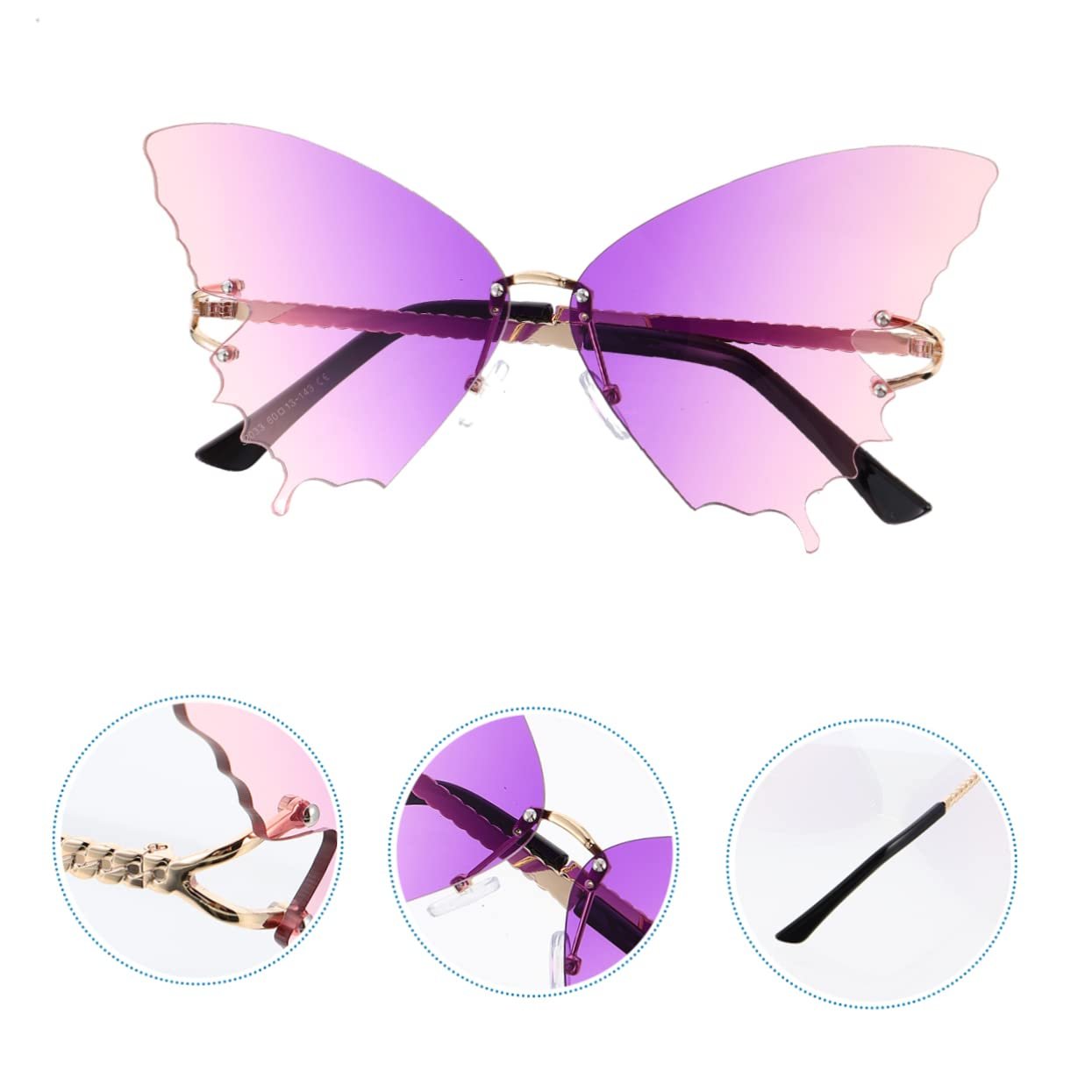 Сонцезахисні окуляри Без оправи Фіолетовий, фото №8