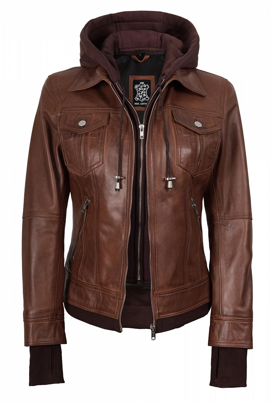Шкіряна Куртка Fjackets Ellen Чорна, фото №4