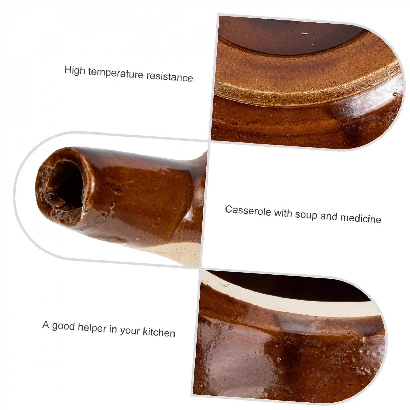 Горшок Toyvian Глиняный Традиционный Термостойкий Ручной работы для китайской медицины и трав, фото №9