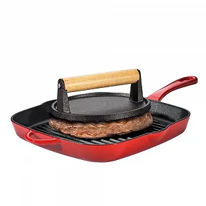 Пресс для гриля Küchenprofi BBQ 18 x 7,5 см 1 кг Чугунный Чёрный/Коричневый synthetic.ua - Фото 1