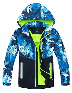 Куртка LAUSONS Детская утепленная, Переходная куртка для мальчиков, Куртка Softshell с камуфляжным узором - Фото 1