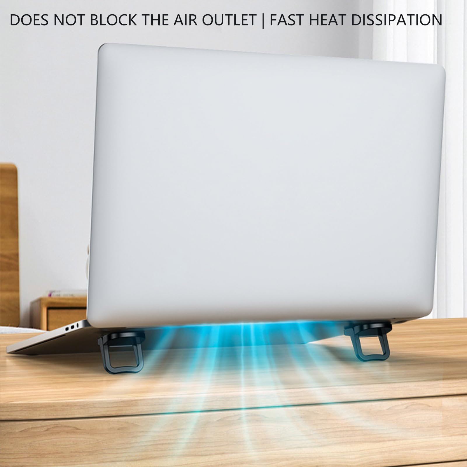 Подставка для ноутбука портативная алюминиевая складная с регулировкой высоты, 2 шт, фото №8