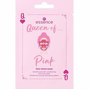 Тканевая маска для лица essence Queen of... Pink Увлажняющая, Питательная, Веганская, Без масел, Без парабенов, Без микропластика, Упаковка 1 шт synthetic.ua - Фото 1