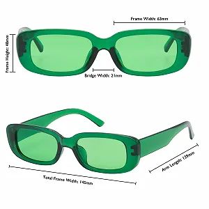 Вінтажні прямокутні сонцезахисні окуляри Long Keeper 10 пар Чорний synthetic.ua - Фото 1