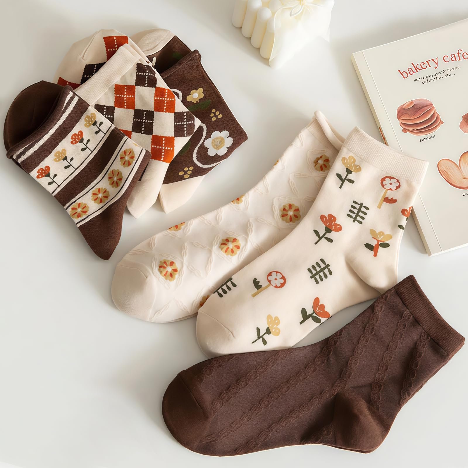 Носки Женские с цветочным узором EU 35-38 (6 пар), фото №6