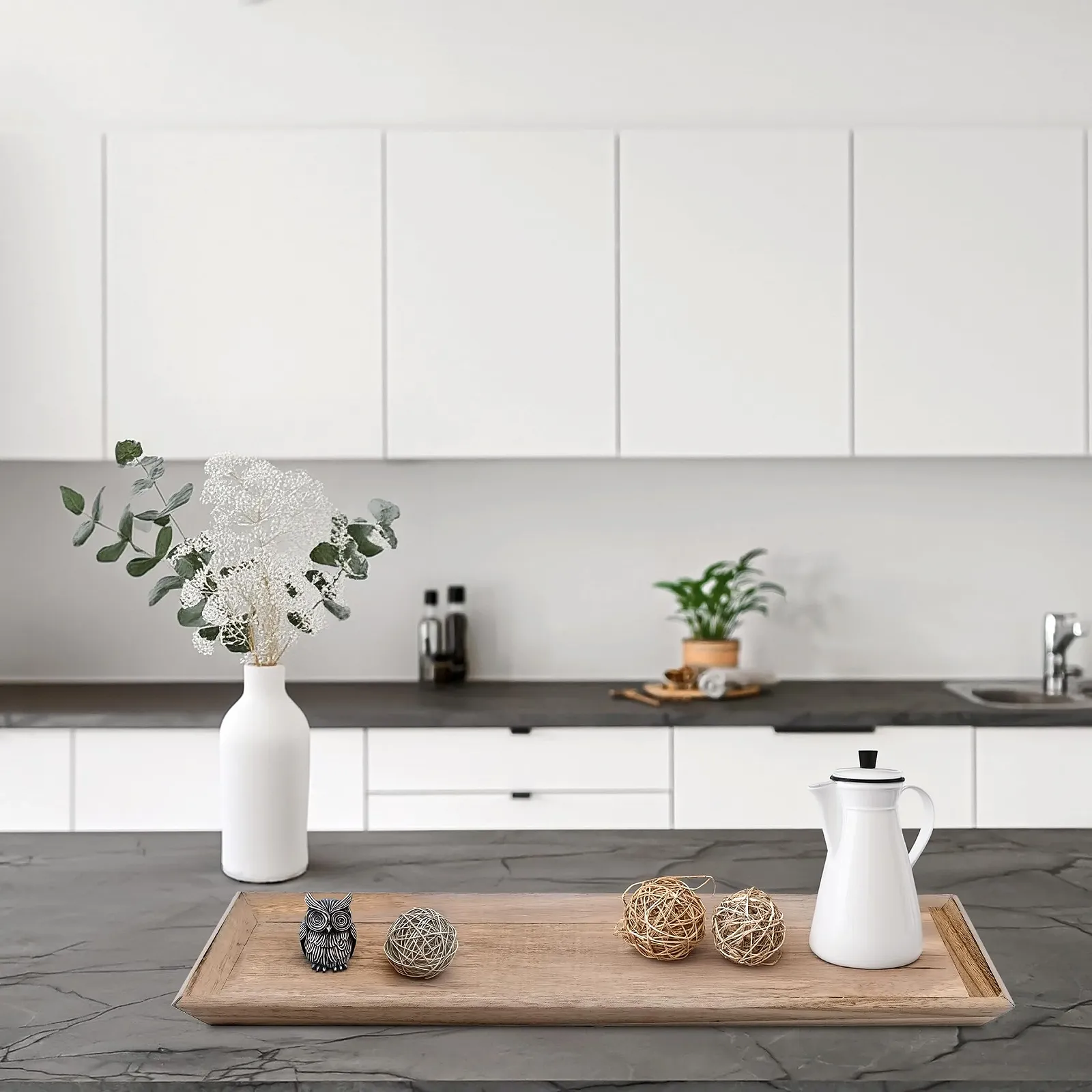 Дерев'яний Декоративний Піднос Прямокутний Великий Натуральний, фото №6 Дерев'яний Декоративний Піднос Прямокутний Великий Натуральний, фото №6