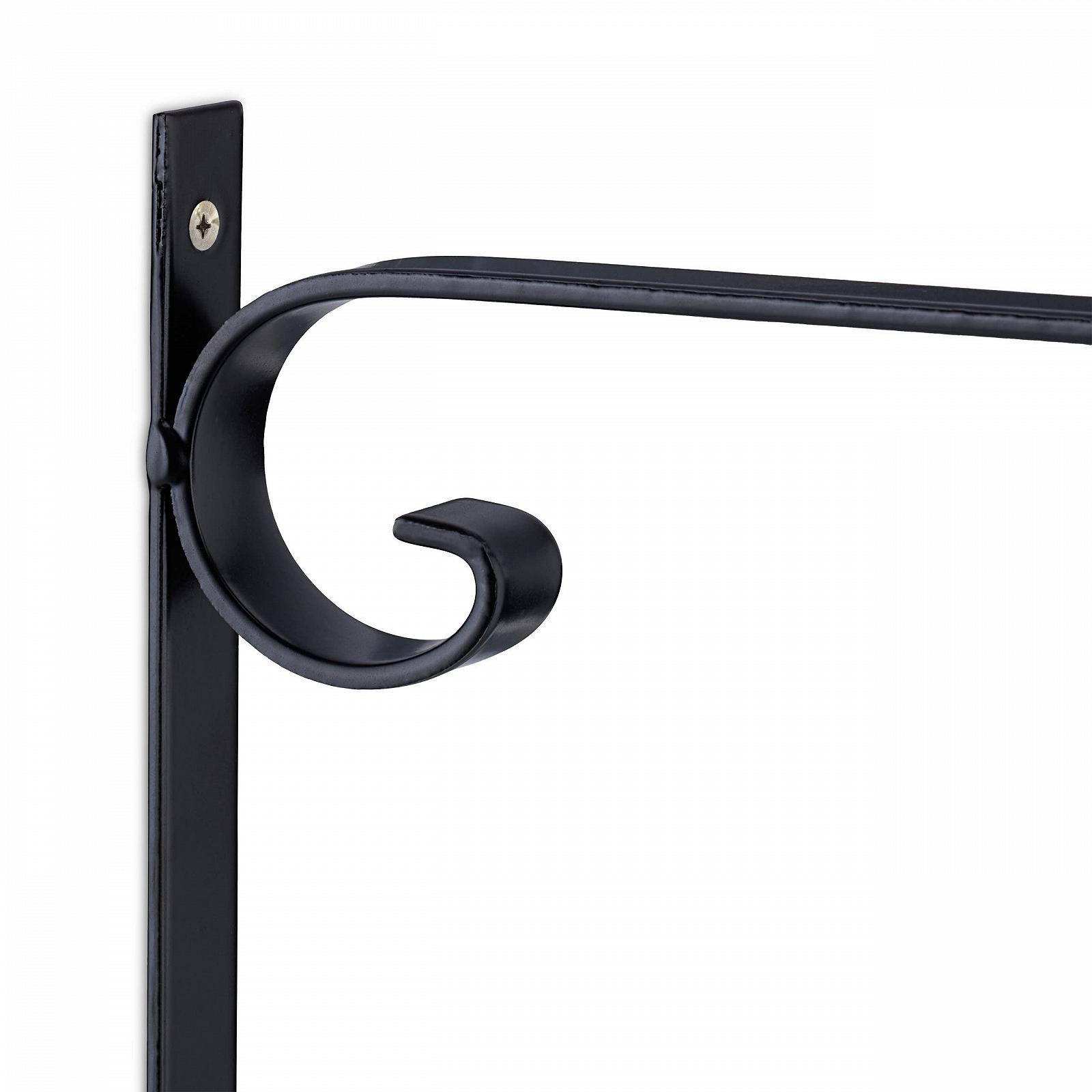 Кронштейни для підвісних кошиків Relaxdays Набір 2 шт. 28 x 30 x 2 см Залізо Чорний, фото №6 Кронштейни для підвісних кошиків Relaxdays Набір 2 шт. 28 x 30 x 2 см Залізо Чорний, фото №6