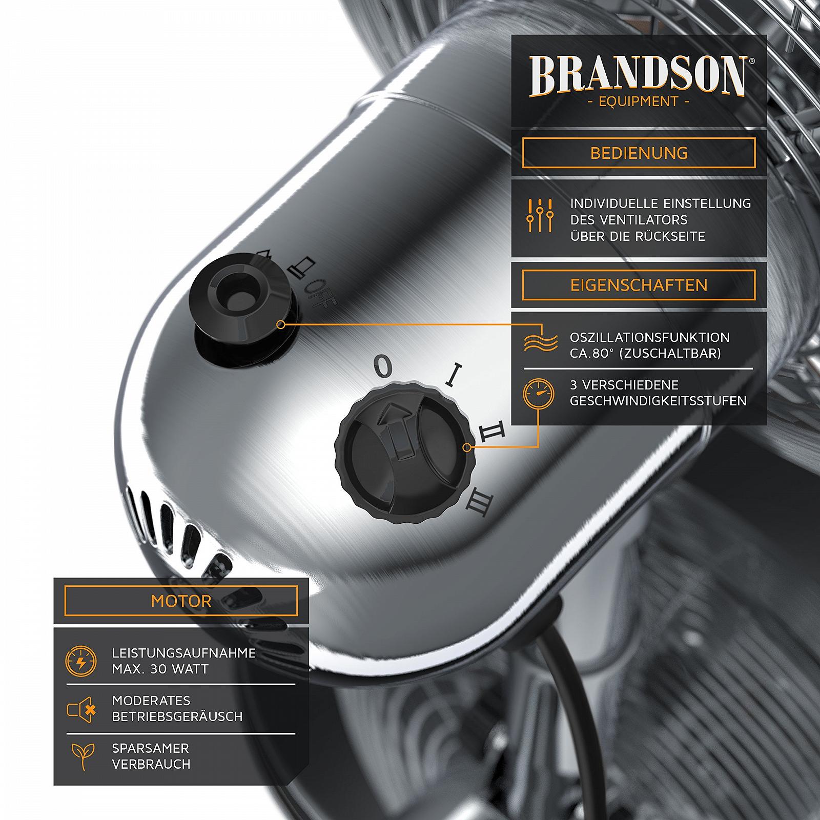 Вентилятор Настольный Brandson Retro Model 2020 Silverline, фото №4