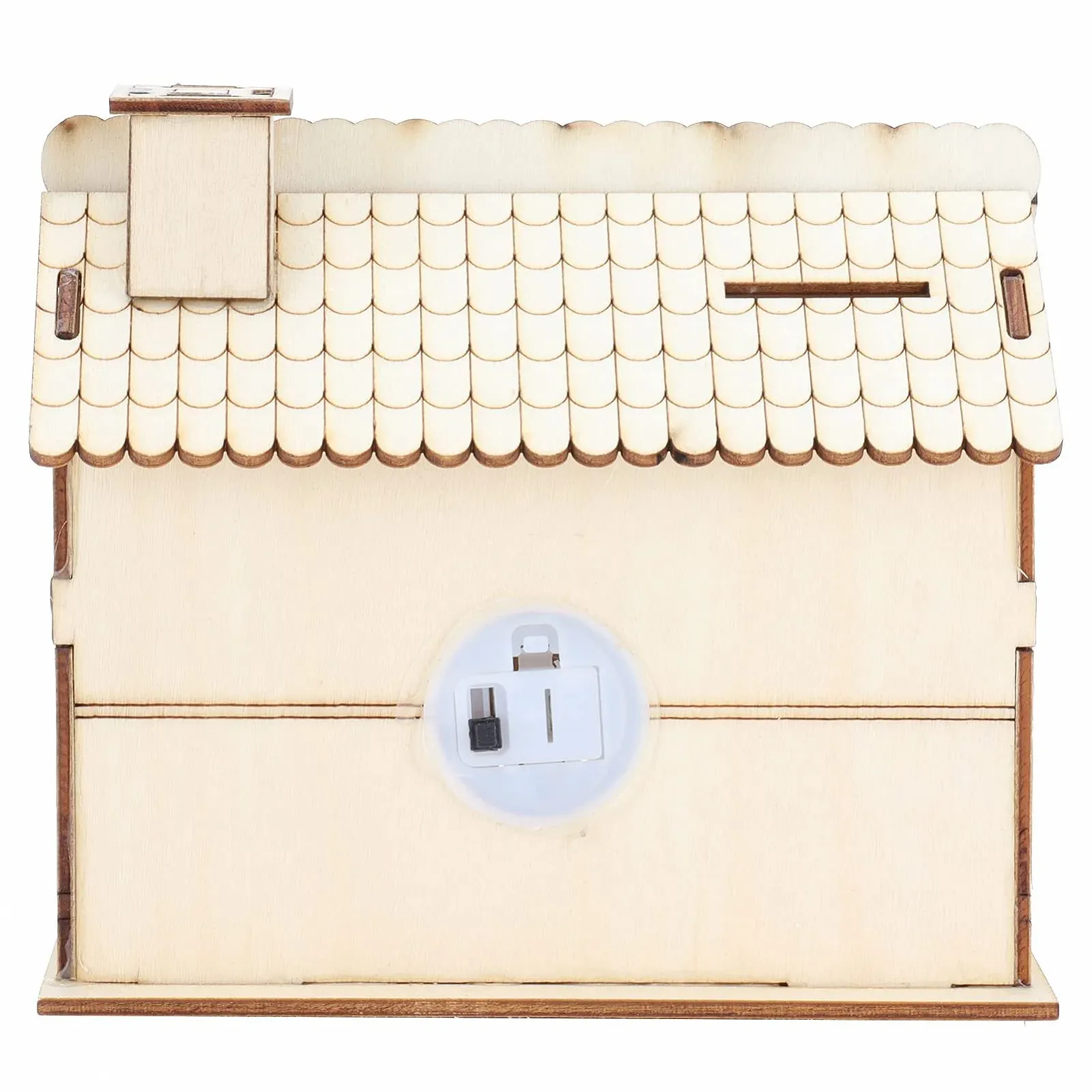 Декоративна скарбничка-будиночок Дерев'яна вілла з LED підсвіткою DIY, фото №7