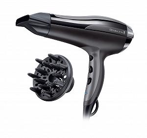 Фен Remington Pro-Air Turbo D5220, 2400 Вт, керамическое турмалиновое кольцо, насадка для укладки, диффузор, черный - Фото 1