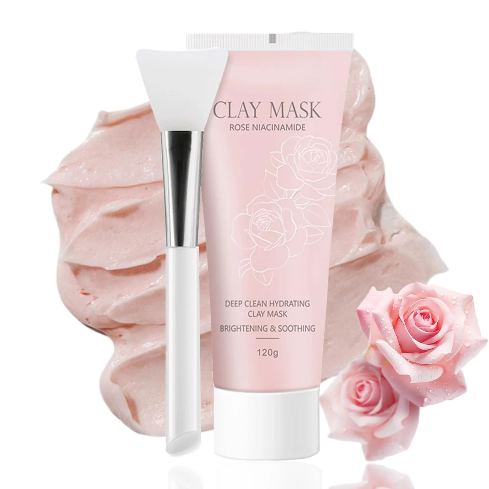 Маска для обличчя Soleneva для глибокого очищення з ніацинамідом та трояндою, фото №1