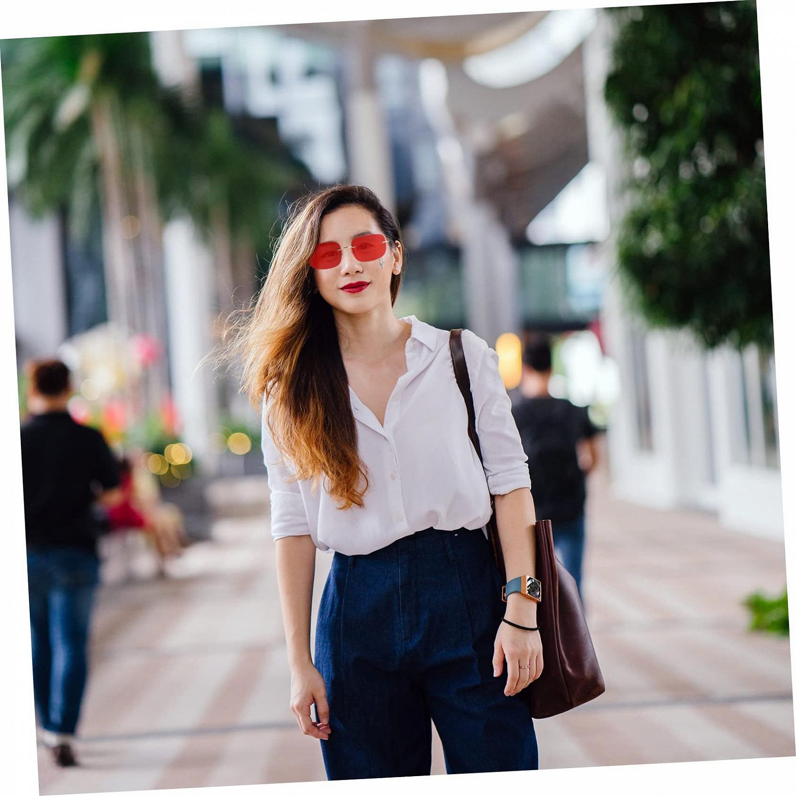 Сонцезахисні окуляри VALICLUD Без оправи Метал Червоний (2 шт.), фото №7