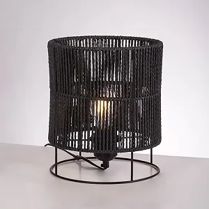 Настільна лампа GREENICE Bayamo сталева чорна E27 IP27 - Фото 1