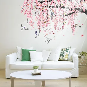 Набір наклейок на стіну Акварельні метелики 32 шт. Квітуча вишня Рожевий - Фото 1