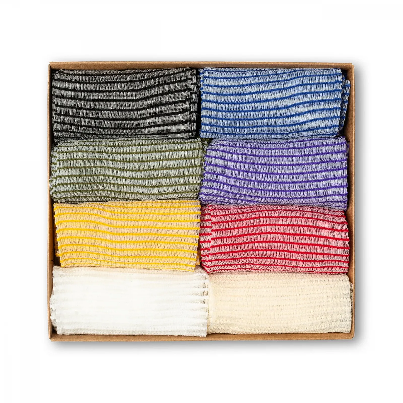 Прозорі шкарпетки RAFRAY Смугасті Кольорові (8 пар), фото №2