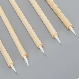 Пензлі для підводки очей одноразові синтетичні волокна бамбук 100 шт. synthetic.ua - Фото 1