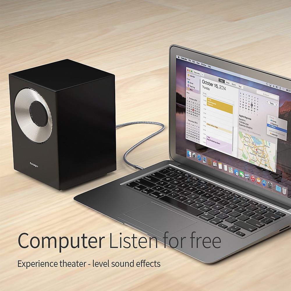 Аудіокабель ESSAGER розтягувач джек 3.5мм папа-папапа 3 метра, фото №5