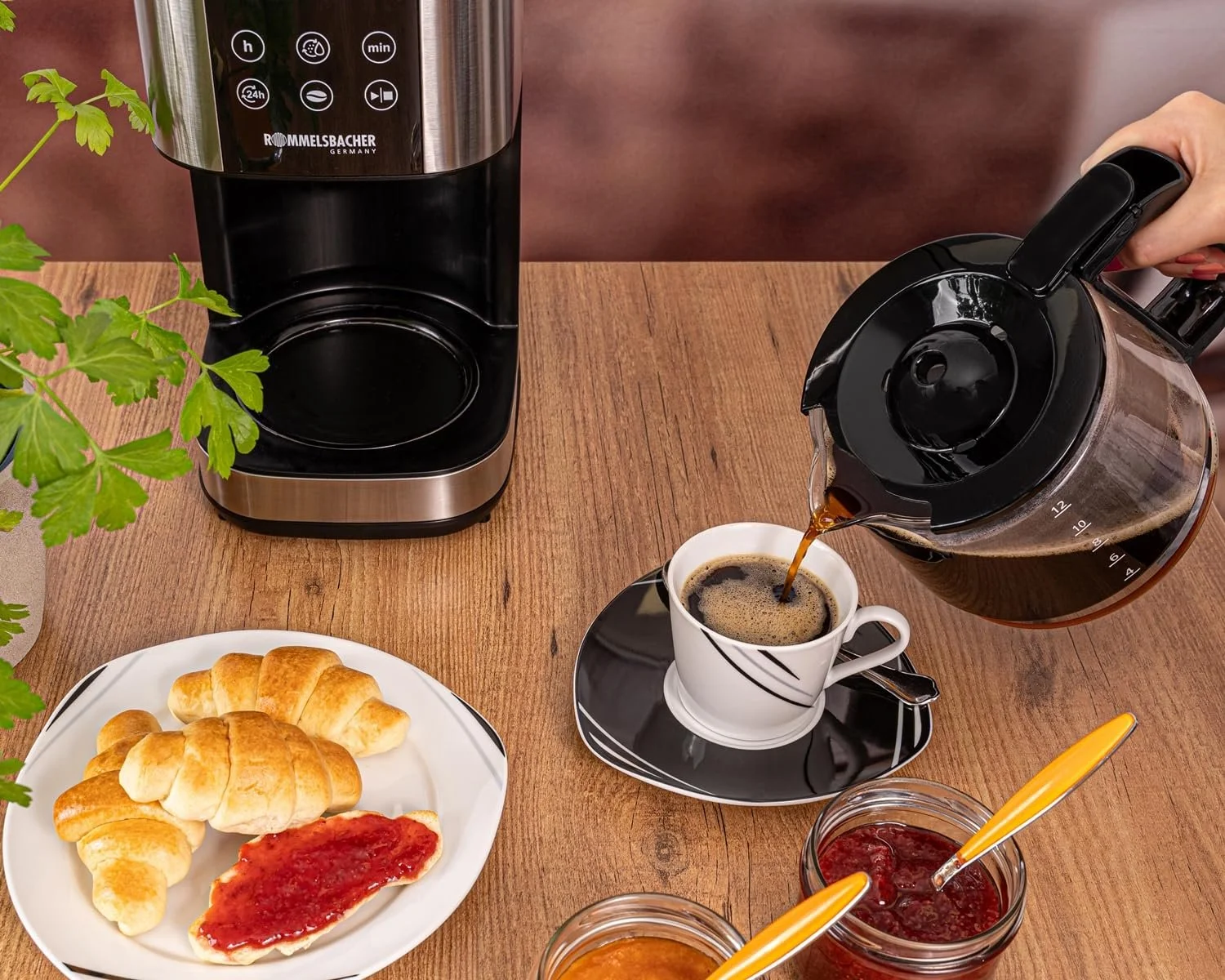 Крапельна кавоварка Rommelsbacher FKM 1.5 л 12 чашок 1000 Вт, фото №5