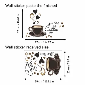 Наклейка на стіну Coffee Cup Coffee Wall Sticker d synthetic.ua - Фото 1