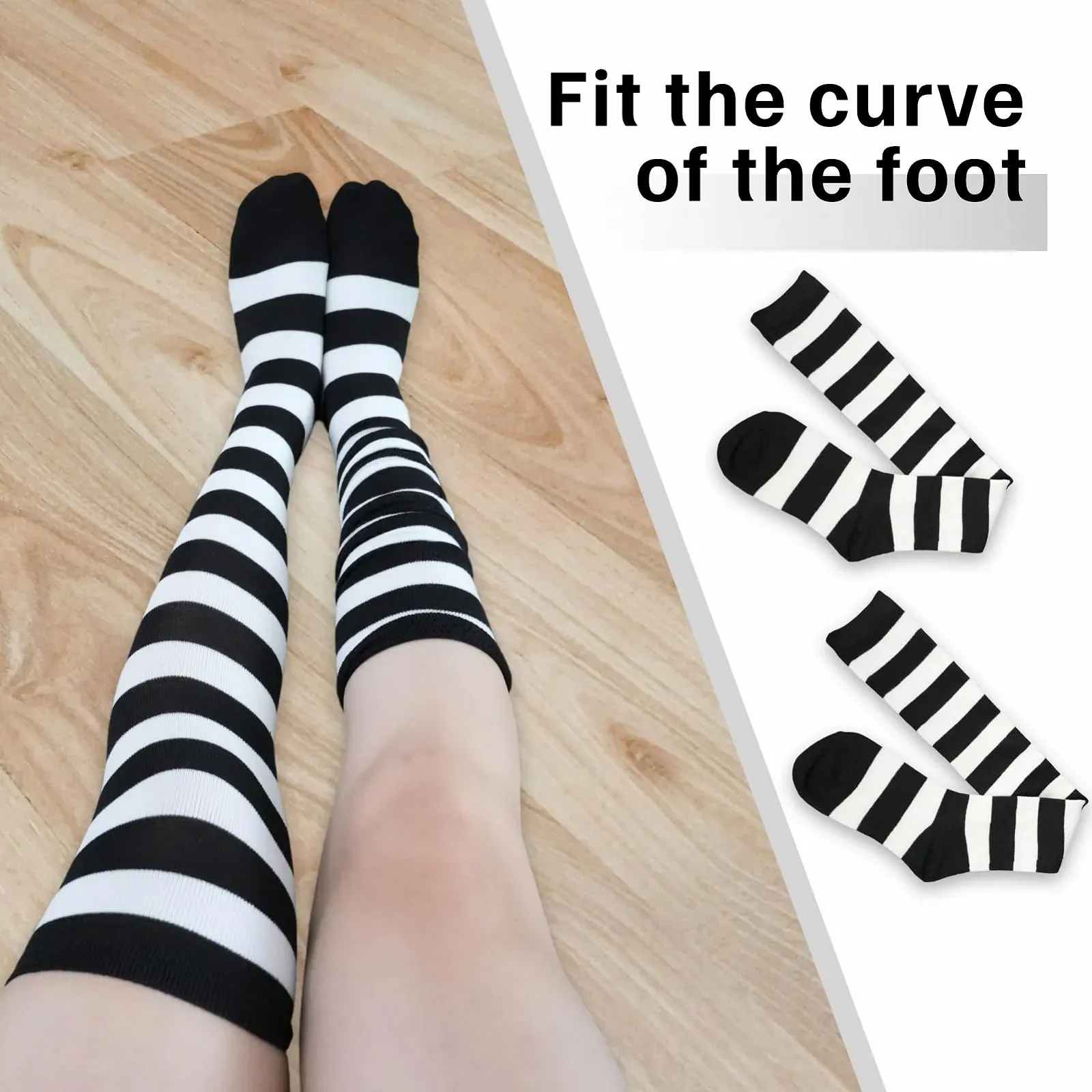 Гольфи в смужку Жіночі - Високоякісна бавовняна суміш, фото №5 Гольфи в смужку Жіночі - Високоякісна бавовняна суміш, фото №5