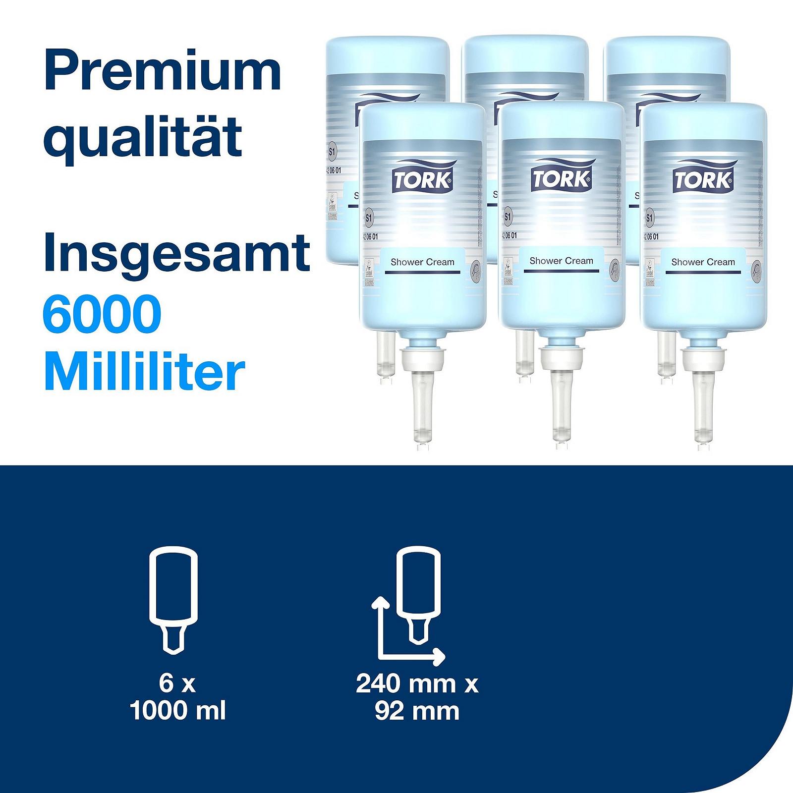 Крем-гель для душу Tork S1 унісекс 6 x 1000 мл 420601 світло-блакитний, фото №2