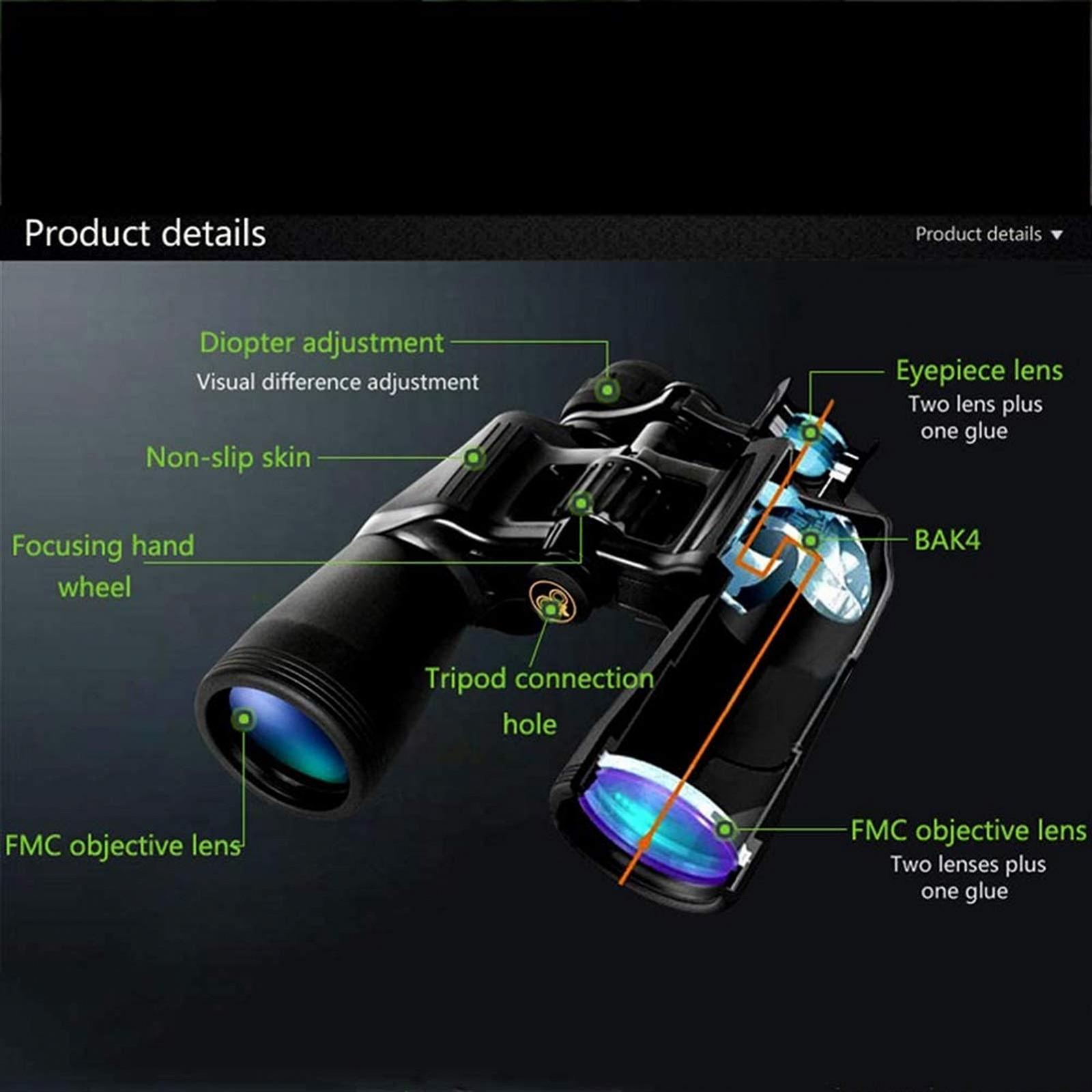 Бінокль Generic 10-22x50 Bak4, фото №4